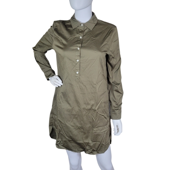 UNTUCKit Dresses & Skirts - UNTUCKit Shirt‎ Dress Womens Medium Olive Green Glynis Long Sleeve Popover Tunic